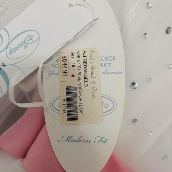 ALFRED ANGELO Disney Fairytale SNOW WHITE 220 Sz10 Swarovski Crystals Bodice NWT - Picture 4 of 9